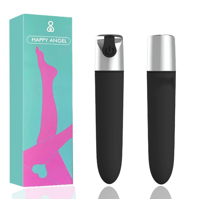 Angel USB Rechargeable Bullet Vibrator - Black