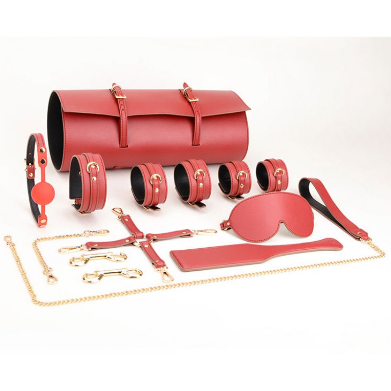 Adora Erotica Gold Chain Bondage Kit - Dynamis Edition - Red