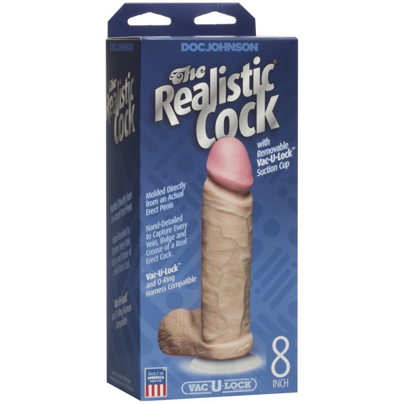 The Realistic Cock with ULTRASKYN 8” Dildo - Vanilla