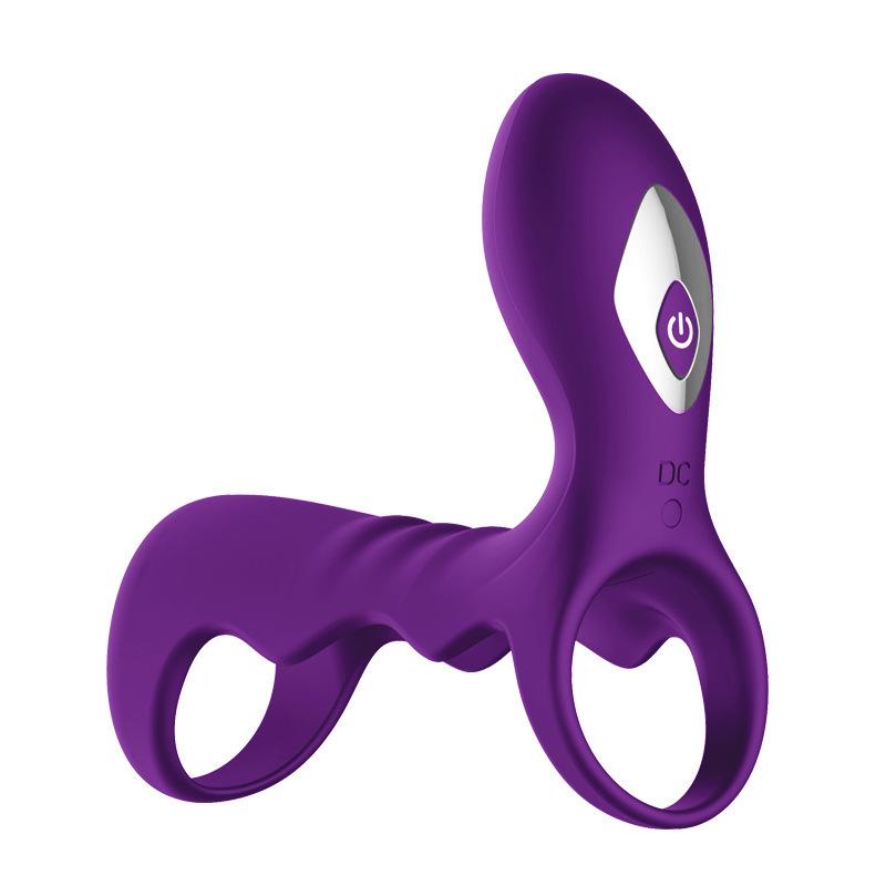 Totem Warrior Vibrating Cock Ring - Purple