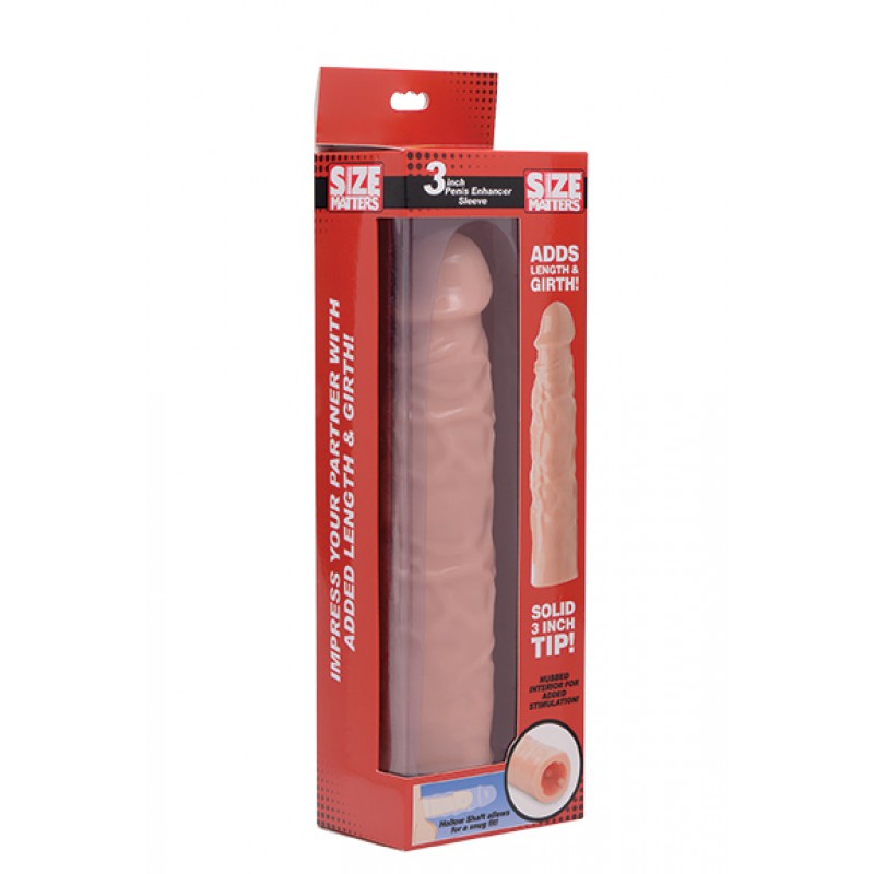 Size Matters 3'' Flesh Penis Enhancer Sleeve