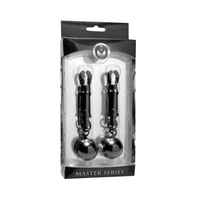 Master Series Bomber Nipple Clamps with Ball Weights