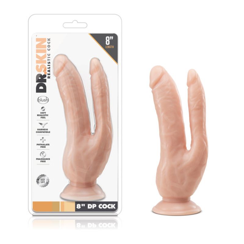 Dr Skin Dual Penetrating Cock 8in