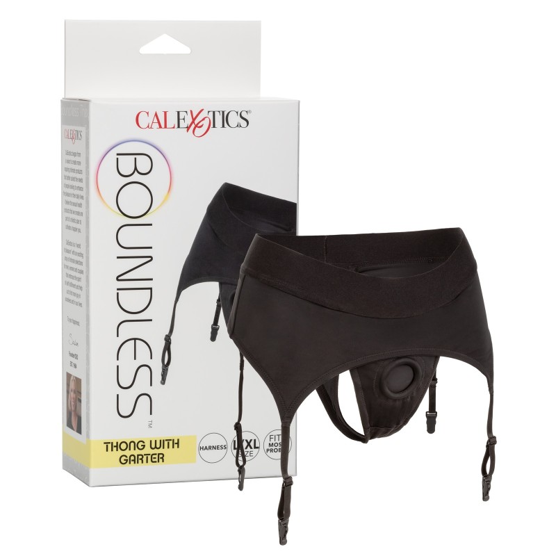 Boundless Thong With Garter - 2XL/3XL