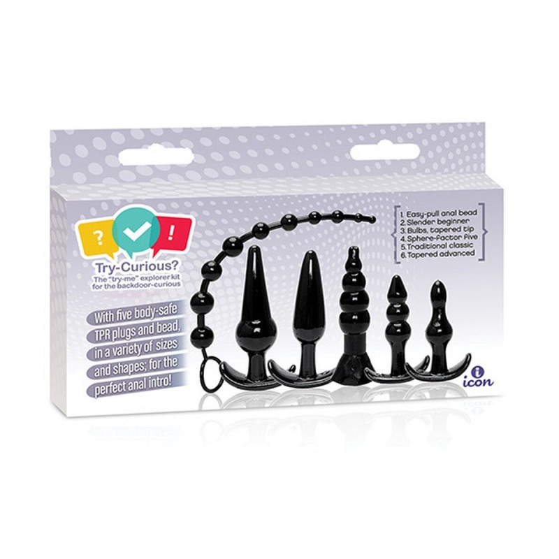 Try-Curious Anal Plug Kit - Black