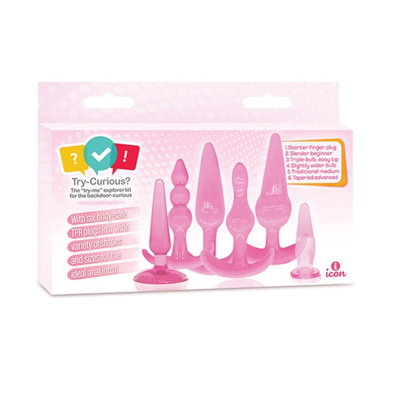 Try-Curious Anal Plug Kit - Pink