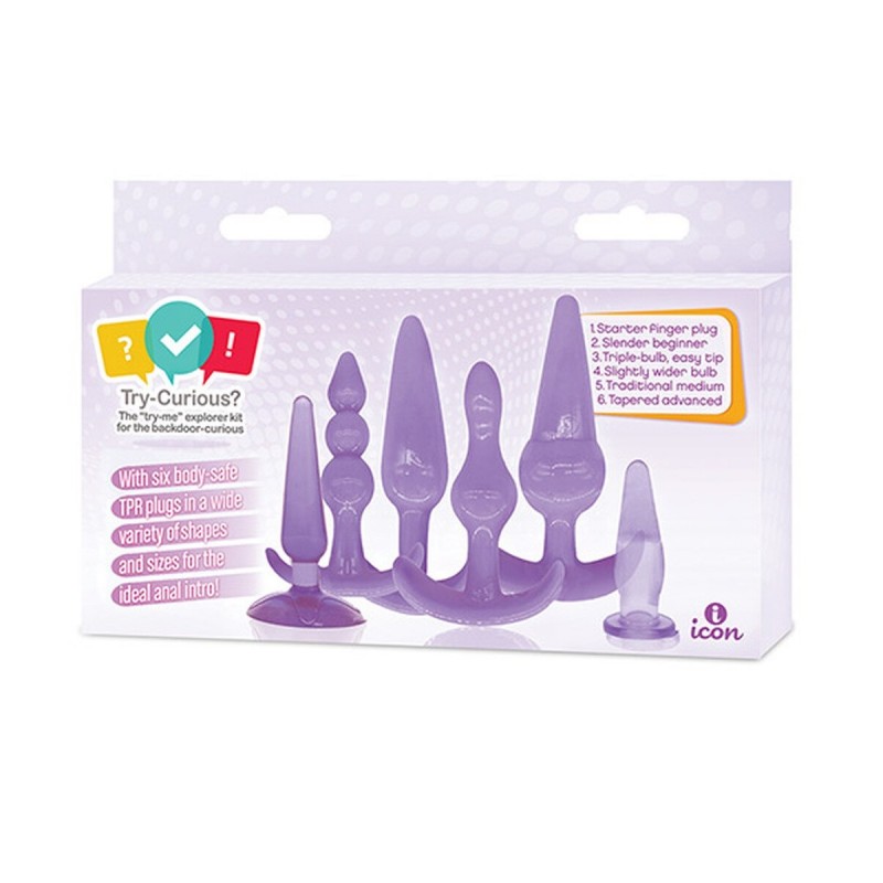 Try-Curious Anal Plug Kit - Purple