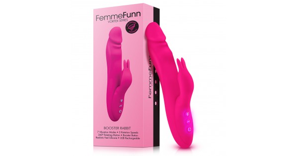 FEMME FUNN BOOSTER SILICONE RECHARGEABLE WATERPROOF ROTATING RABBIT VIBRATOR