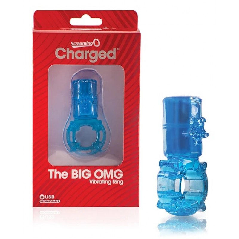 Screaming O Big Omg Vibrating Ring - Blue