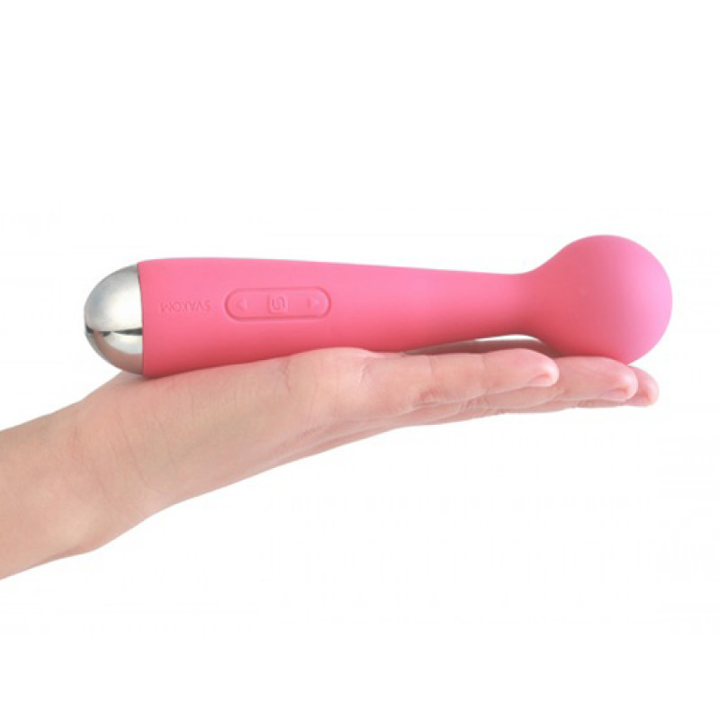 SVAKOM Mini Emma Compact Wand Vibrator - Plum Red