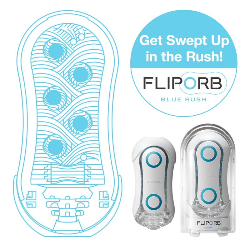 Tenga Flip Orb Male Masturbator - Blue Rush