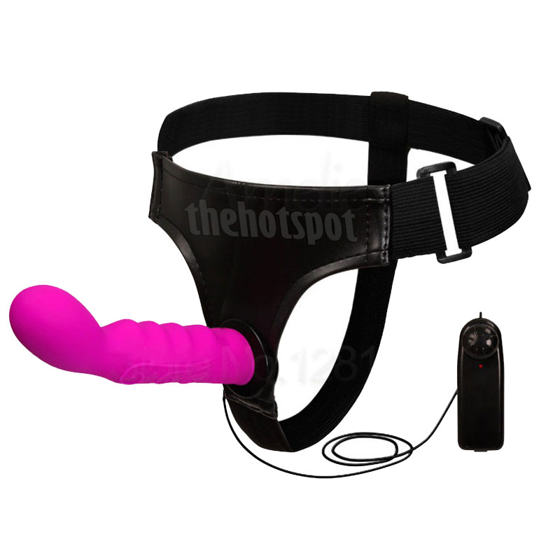 Adora 7 Inch Pink Vibrating Dildo Strap On