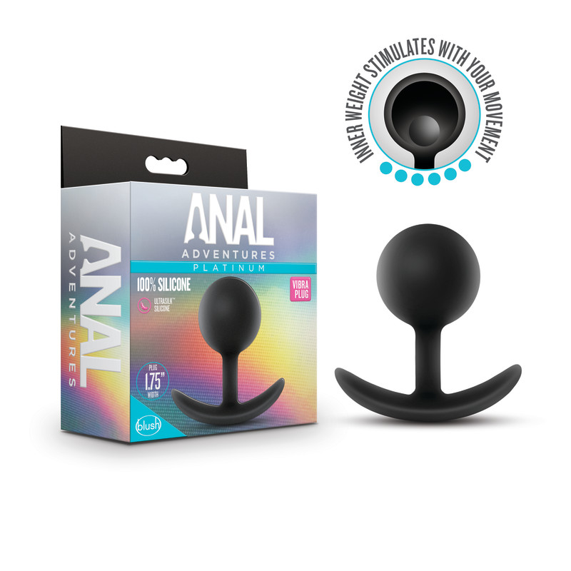 Anal Adventures Platinum Vibra Plug with Internal Weight