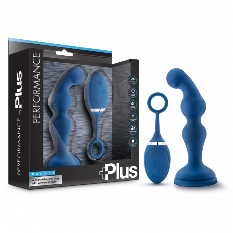 Performance Plus Cannon Anal Plug - Blue 