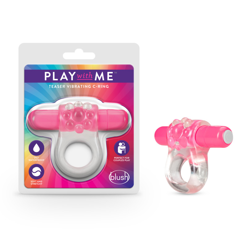 Play with Me - Teaser Vibrating C-Ring - Pink