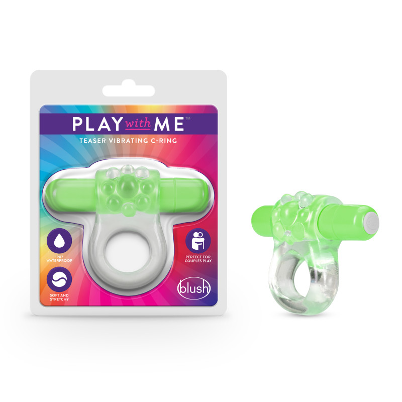 Play with Me - Teaser Vibrating C-Ring - Green