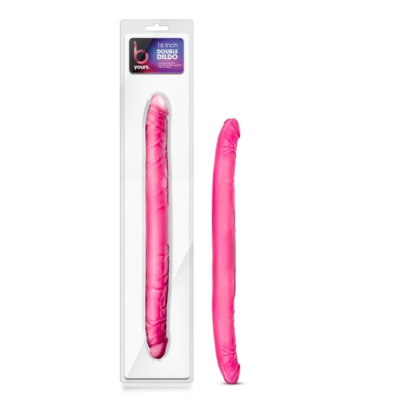 B Yours 16'' Double Dildo - Pink