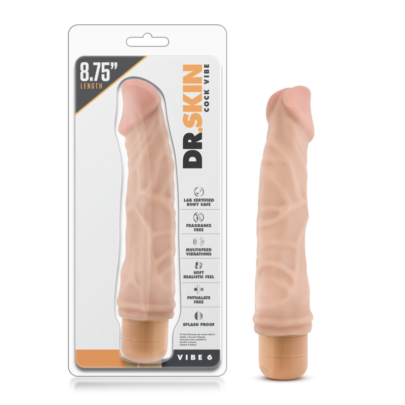 Dr. Skin - Cock Vibe 6 - 8.5'' Vibrating Cock - Flesh