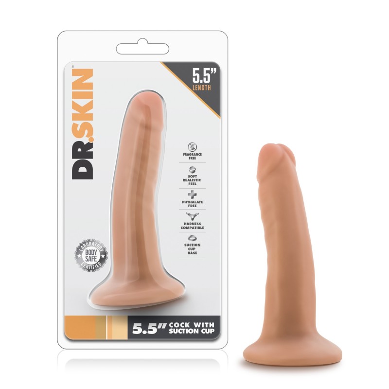 Dr. Skin 5.5'' Cock + Suction Cup - Flesh