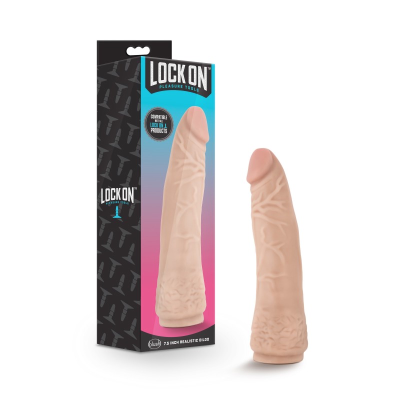 Lock On - 7.5'' Realistic Dong - Flesh