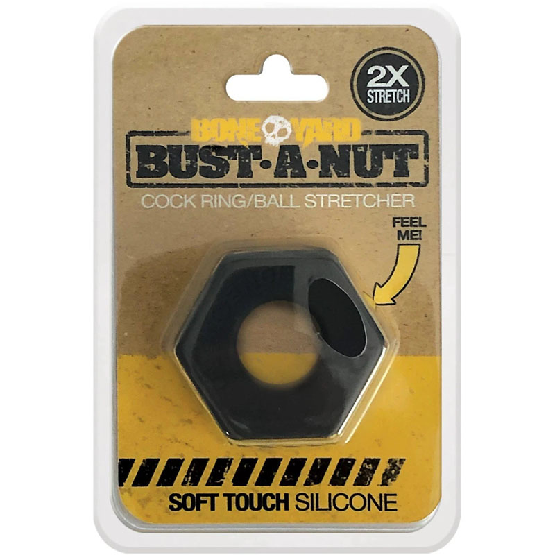 Boneyard Bust A Nut Cock Ring - Black