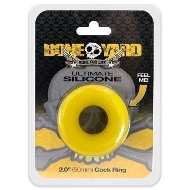 Boneyard Ultimate Silicone Cock Ring - Yellow