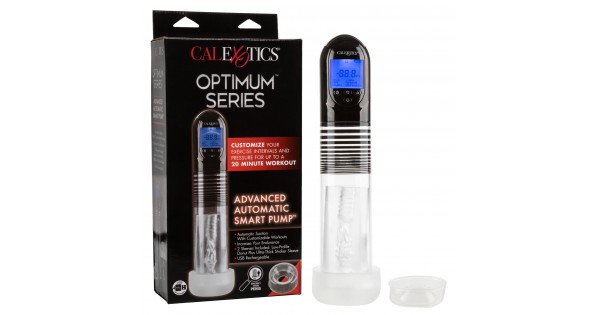 CalExotics Optimum Series Automatic Smart Pump – Male Enhancement Penis  Pump with Silicone Stroker Sleeve – Male Masturbation Sex Toys for Men –  Clear