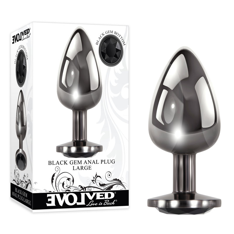 Black Gem Anal Plug - Large