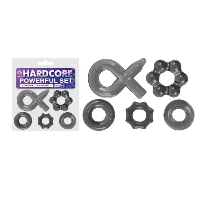 Hardcore Powerful Set Cock Rings 31A - Set of 5