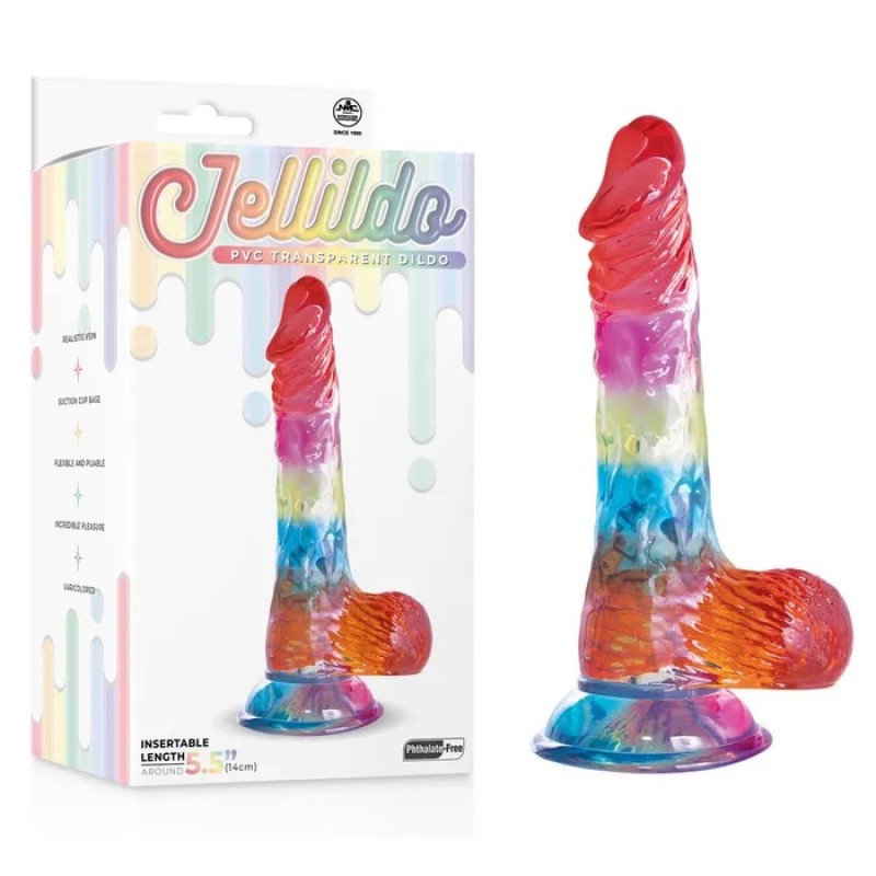 Jellido Jelly Dildo with Balls - 5.5-inch