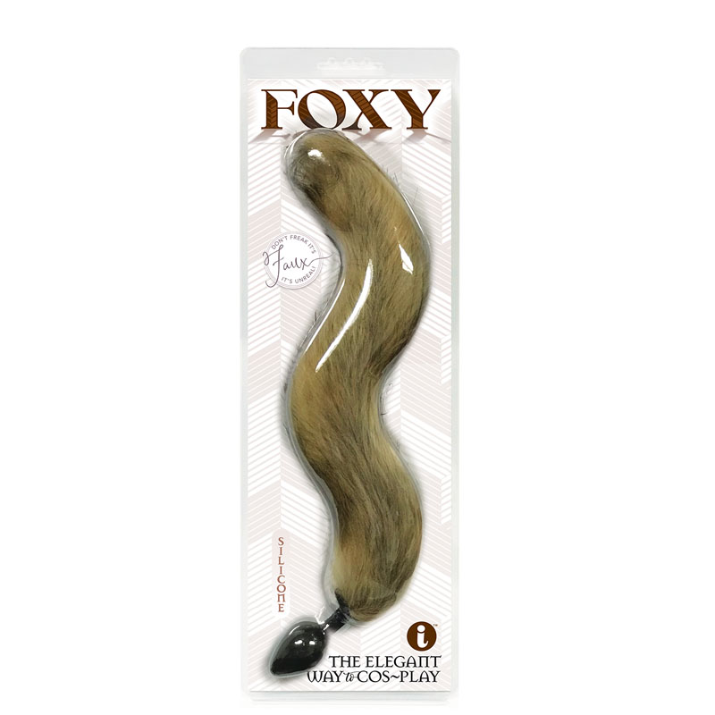 Foxy Fox Tail Silicone Butt Plug - Ginger