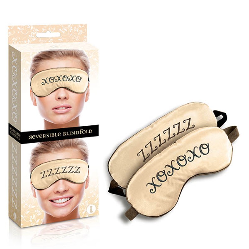 XOXO / ZZZ Reversible Satin Blindfold