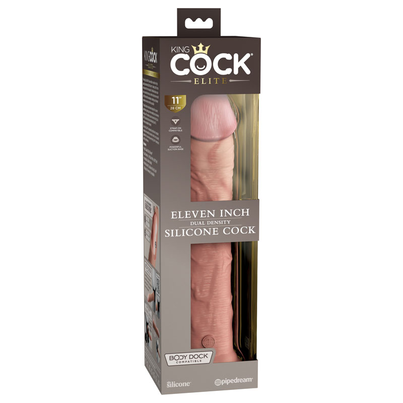 King Cock Elite 11'' Dual Density Cock - Flesh