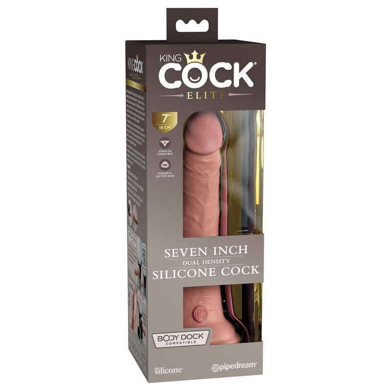 King Cock Elite 7'' Dual Density Cock - Flesh