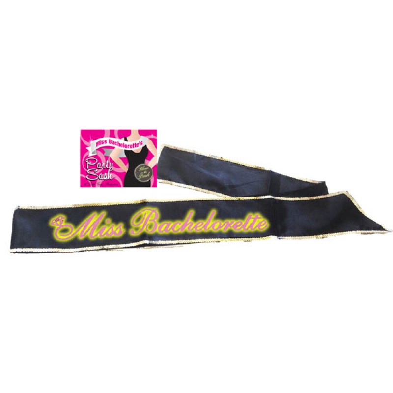 Little Genie Bride-To-Be Sash - Glow In The Dark Black