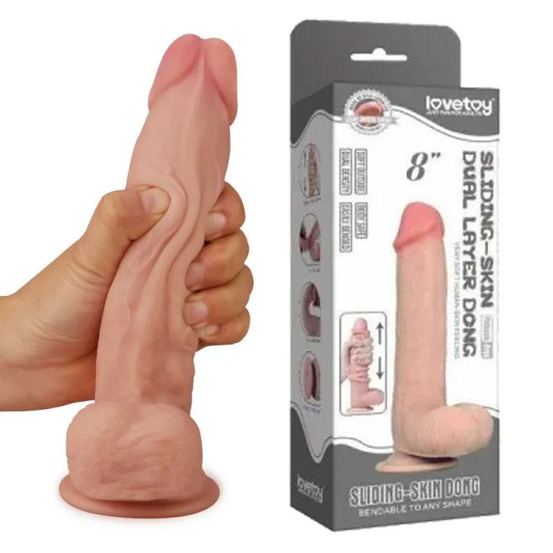 Sliding Skin Dual Layer 8’’ Dong - Flesh