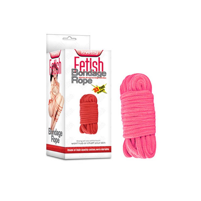 Lovetoy Fetish Bondage Rope – 10 Metres Pink