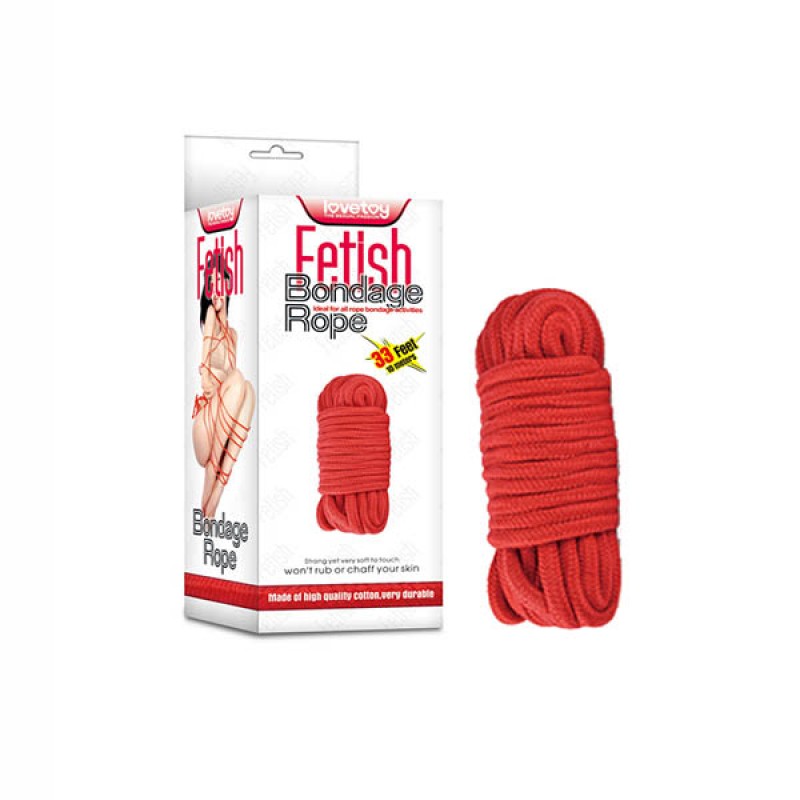 Lovetoy Fetish Bondage Rope – 10 Metres Red