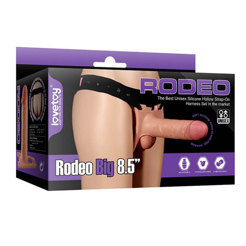 Hollow Big 8.5'' Strap-On - Flesh 