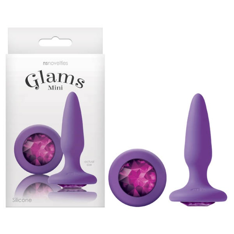 Glams Mini Gem Butt Plug - Purple