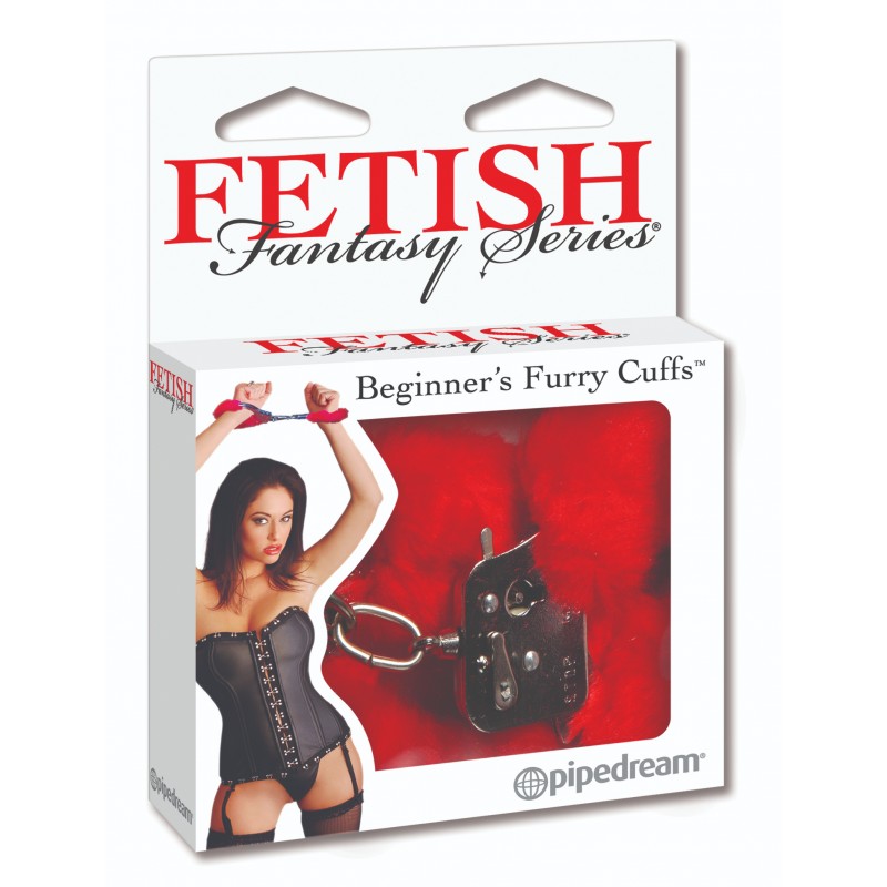 Fetish Fantasy Series Beginner's Furry Cuffs - Red