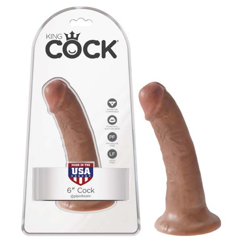 King Cock 6'' Dildo - Tan