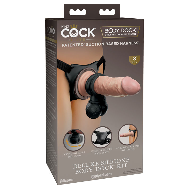 King Cock Elite Deluxe Silicone Body Dock Kit