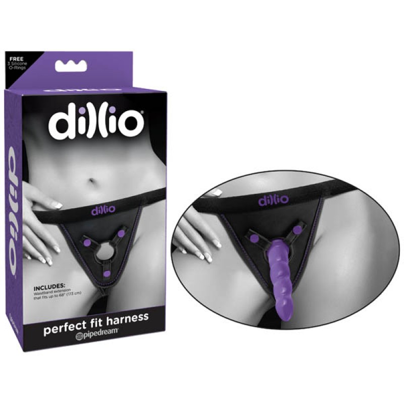 Dillio Perfect Fit Harness - Black/Purple