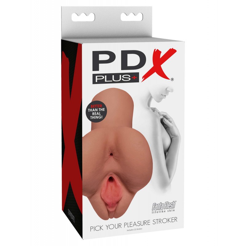 PDX Plus Pick Your Pleasure Stroker - Tan