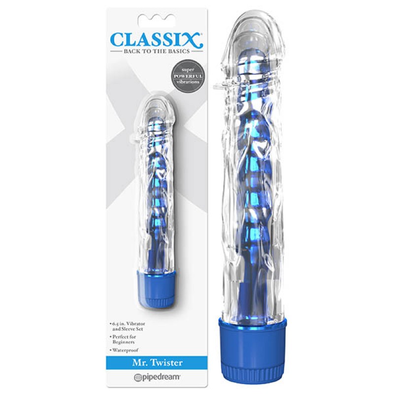 Classix Mr. Twister Metallic Vibe With TPE Sleeve - Blue