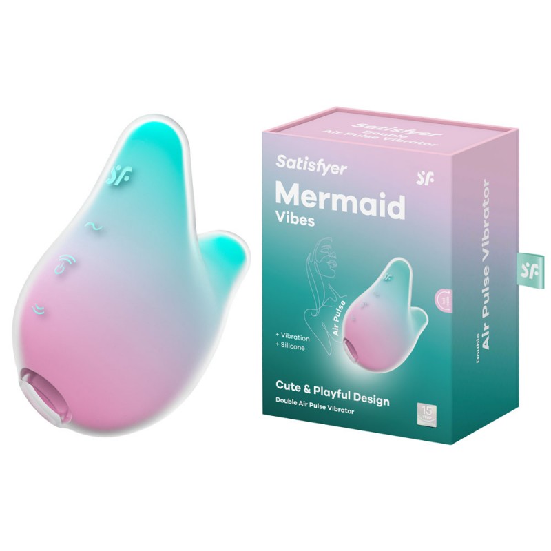 Satisfyer Mermaid Vibes Air Pulse - Mint/Pink