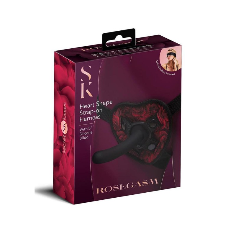 Secret Kisses Rosegasm Strap-on Harness with Dildo