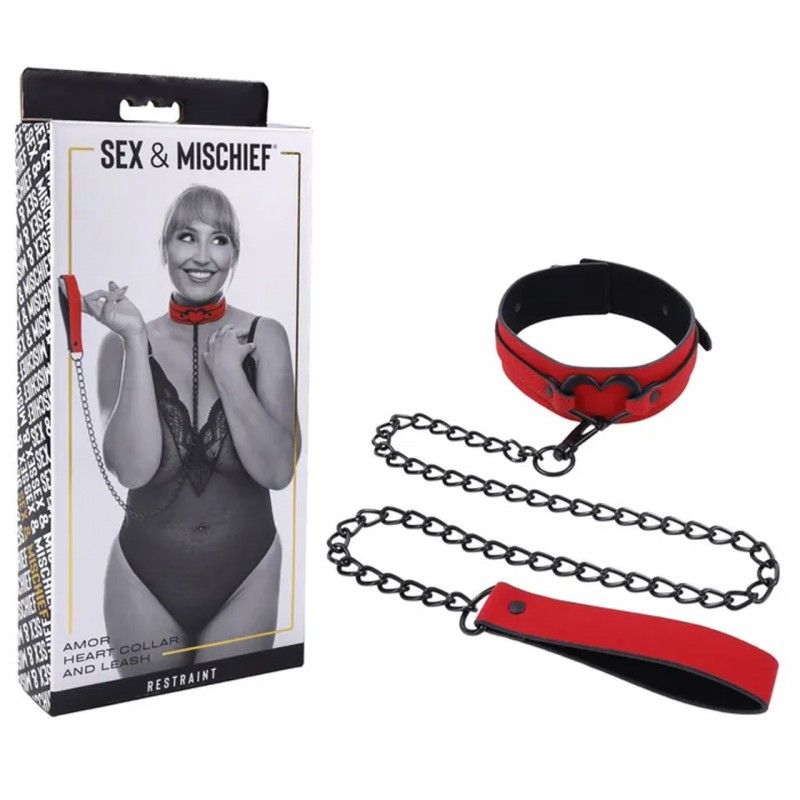 Sex & Mischief Amor Heart Collar and Leash