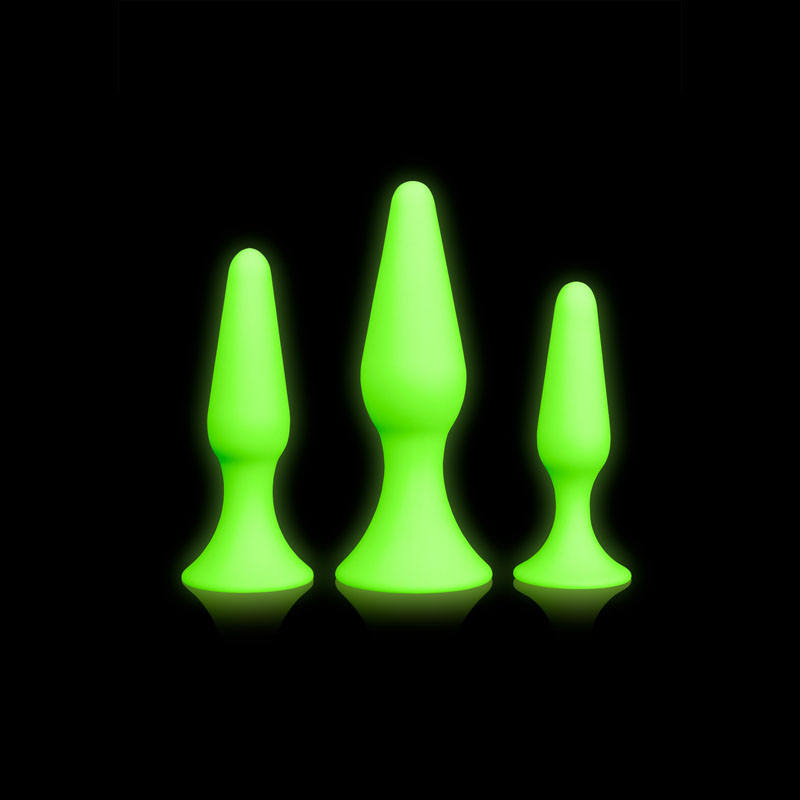 Ouch! Glow in the Dark Butt Plug Set